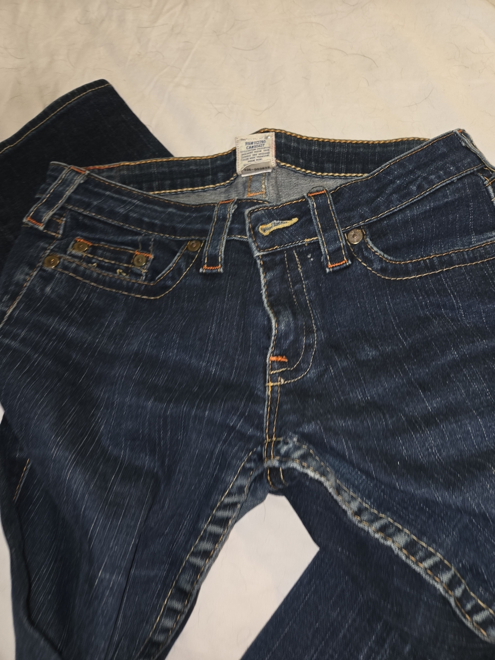 True Religion Women's Straight Leg Dark Indigo Jeans
